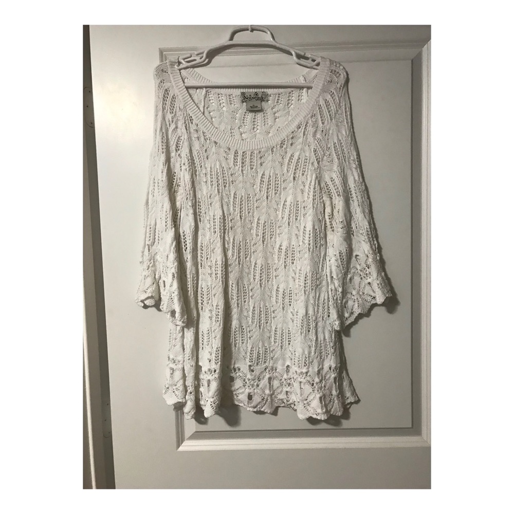 White Crochet Tunic